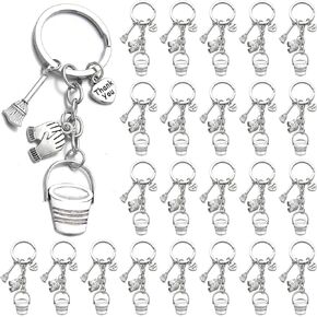 PHAETON 30PCS Housekeeper Appreciation Gifts Cleaning Crew Keychain Work Team Gift House Cleaner Gift Janitorial Staff Keychain
