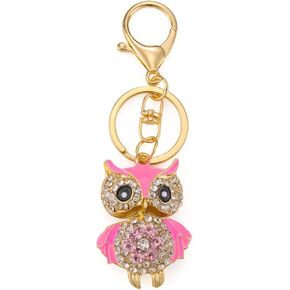Cute Owl Sparkling Charm Blingbling Keychain Crystal Rhinestone Pendant