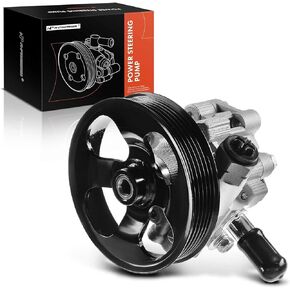 A-Premium Power Steering Pump, with Pulley, Compatible with Land Rover LR3 2005 2006 2007, 4.0L Gas, Replace # LR009772, QVB500380