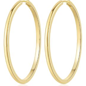 14K Gold Hoop Earrings for Women 14K Gold Earrings Large Gold Hoop Earrings Halo Gold Earrings for Women 14 Karat Gold Hoop Earrings 40mm