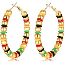 African Earrings for Black Women African Hoop Earrings for Girls 1865 African History Earrings Juneteenth Earrings Jewelry Accessories Statement Ethnic Dangle Earring