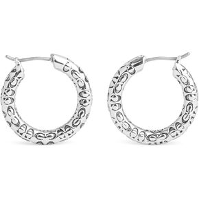 COACH Women's Signature Quilted Hoop Earrings