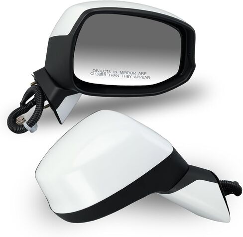 Passenger Side Mirror Compatible with Honda Civic 2012 2013 2014 Rear View Mirror with Power Glass,Non-Heated Manual Folding White in Kuwait