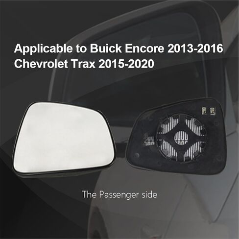 Passenger Side Mirror Replacement Glass for Buick Encore 2013-2016 Chevrolet Trax 2015-2020,Automotive Exterior Heated Right Side View Mirror Glass for Buick Encore & Chevrolet Trax(SKOUIO 01-S) in Kuwait