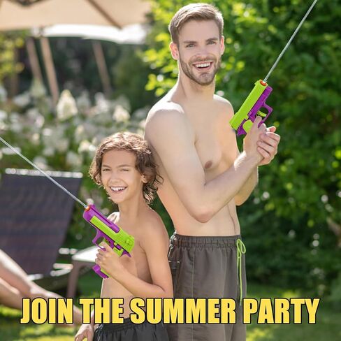 2 Pack Water Gun Squirt Guns for Kids - Mini Water Blaster Soaker 100cc Capacity Water Pistol Toys, Ideal Summer Gifts for Swimming Pool Beach Outdoor Water Toys for Boys Girls (Blue Gray) in Kuwait