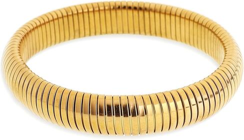 Chunky Snake Chain Bangle Bracelet for Woman, Stainless Steel Flexible Stretch Bracelets 20,16,12,10,8mm Bangles Trendy Jewelry Gifts in Saudi Arabia