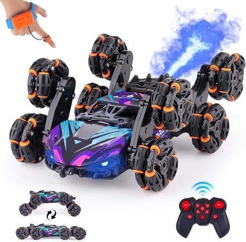 بارد 8 عجلات ألعاب السيارات RC حيلة التحكم باليد، سيارات التحكم عن بعد الاستشعار عن بعد للأولاد الذين تتراوح أعمارهم بين 6 7 8-12 13 14 سنة، أفكار هدايا عيد ميلاد للأطفال in Kuwait