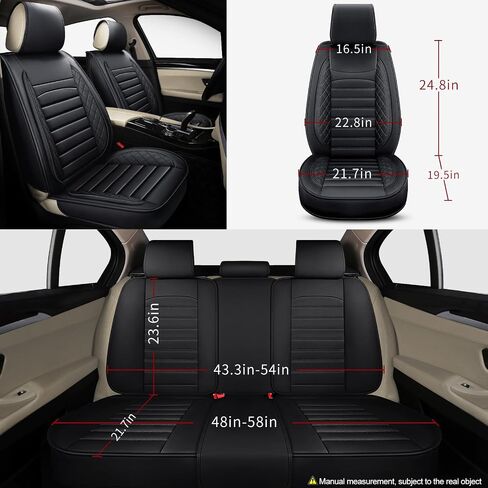 Universal 5-Piece Leather-Like car seat Cover, Full Set Protector for Jeep, Van, SUV, Pickup, Sedan, Wagon. Waterproof, wear-Resistant, Anti-Slip Bottom, Long-Lasting Durability. in Saudi Arabia