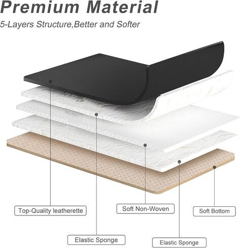 Universal 5-Piece Leather-Like car seat Cover, Full Set Protector for Jeep, Van, SUV, Pickup, Sedan, Wagon. Waterproof, wear-Resistant, Anti-Slip Bottom, Long-Lasting Durability. in Saudi Arabia