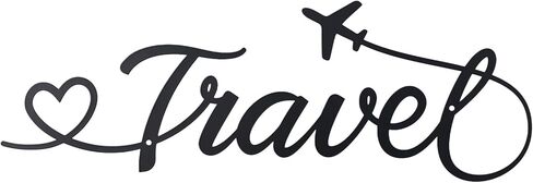 OYEFLY Travel Wall Decor,Metal Travel Decor, Travel Theme Classroom Living Room Bedroom Decor (Metal heart) in Kuwait