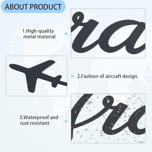 OYEFLY Travel Wall Decor,Metal Travel Decor, Travel Theme Classroom Living Room Bedroom Decor (Metal heart) in Kuwait