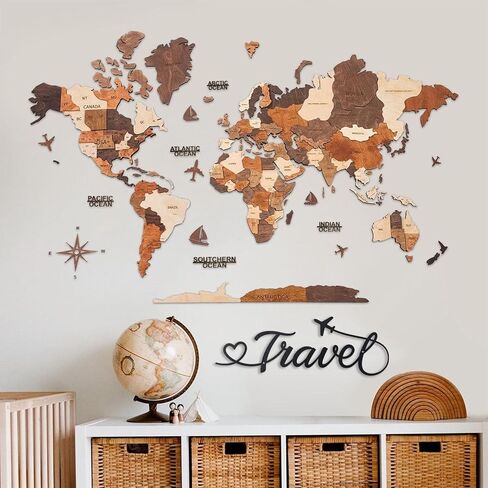 OYEFLY Travel Wall Decor,Metal Travel Decor, Travel Theme Classroom Living Room Bedroom Decor (Metal heart) in Kuwait