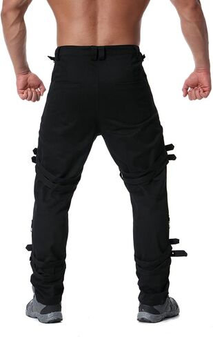 بنطال Techwear Hiphop Streetwear للرجال من Rock Punk Gothic، سروال رياضي لركوب الخيل كاجوال حريم المسار in Kuwait