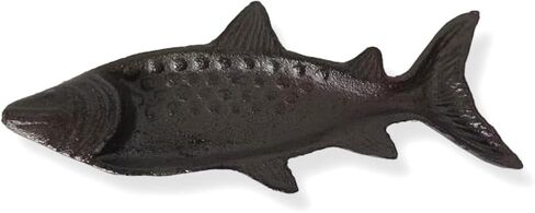 مجموعة The Bridge صينية سمك من الحديد الزهر مقاس 8.75 بوصة - صينية على شكل سمكة - ديكور منزلي للأسماك البحرية - هدية لمحبي الأسماك الصيادين - صواني من الحديد الزهر - صينية مزخرفة للديكور الساحلي - ديكور منزلي للأسماك in Kuwait