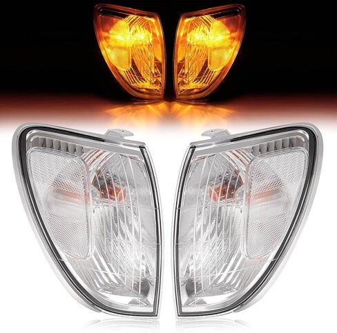 HECASA Pair Corner Lights Compatible with 1998-2004 Toyota Land Cruiser Replacement for 81520-60350 81510-60480 Corner Lamps Parking Light Assembly Plastic Clear Lens in Saudi Arabia
