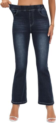 Women’ Casual Classic Bell Bottom Jeans Distressed Ripped High Waist Denim Flared Pants in Saudi Arabia