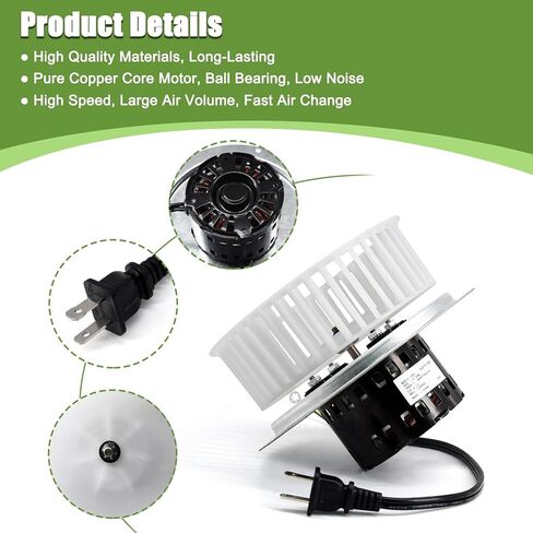 Criditpid JA2B089N 0695B000 Bathroom Exhaust Fan Motor for Nutone QT80, QT80B, QT-80, QT-80N, QT-80-B Series. in Saudi Arabia