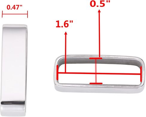 2 Pcs Belt Loop Keeper 1 1/2" (38mm-40mm) Metal Belt Loop Men's Belt Buckle Accessories in Kuwait