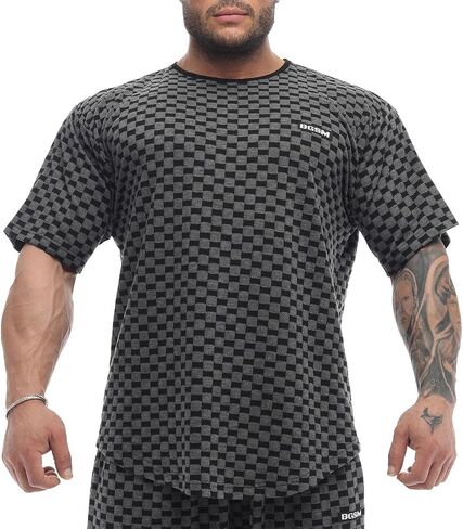 Men's Oversize Gym Fitness and Bodybuilding T-Shirt, Elastic and Lightweight Lifestyle Top in Kuwait