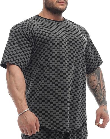 Men's Oversize Gym Fitness and Bodybuilding T-Shirt, Elastic and Lightweight Lifestyle Top in Kuwait
