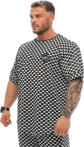 Men's Oversize Gym Fitness and Bodybuilding T-Shirt, Elastic and Lightweight Lifestyle Top in Kuwait