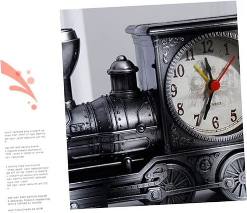 Railway Engine Alarm Clock Creative Silver Desktop Ornaments for Bedroom and Living Room Ideal Loud Alarm Clock for Heavy Sleepers Vintage in Kuwait