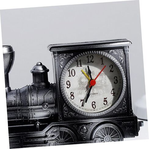 Railway Engine Alarm Clock Creative Silver Desktop Ornaments for Bedroom and Living Room Ideal Loud Alarm Clock for Heavy Sleepers Vintage in Kuwait