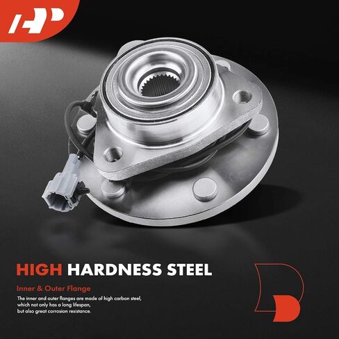 A-Premium Front Wheel Bearing and Hub Assembly with ABS & 6-Lug Compatible with Nissan Armada 2008-2012, Titan 2008-2012 & Infiniti QX56 2008-2010, RWD Only in Saudi Arabia