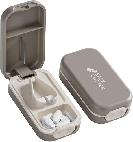 Pill Cutter Splitter for Small or Large Pills with Safety Lock - Accurate and Easy Travel-Friendly Design for Daily Use (Purple) in Saudi Arabia