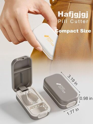 Pill Cutter Splitter for Small or Large Pills with Safety Lock - Accurate and Easy Travel-Friendly Design for Daily Use (Purple) in Saudi Arabia