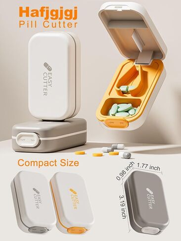 Pill Cutter Splitter for Small or Large Pills with Safety Lock - Accurate and Easy Travel-Friendly Design for Daily Use (Purple) in Saudi Arabia