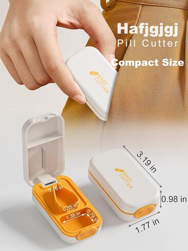 Pill Cutter Splitter for Small or Large Pills with Safety Lock - Accurate and Easy Travel-Friendly Design for Daily Use (Purple) in Saudi Arabia