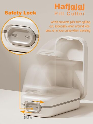 Pill Cutter Splitter for Small or Large Pills with Safety Lock - Accurate and Easy Travel-Friendly Design for Daily Use (Purple) in Saudi Arabia