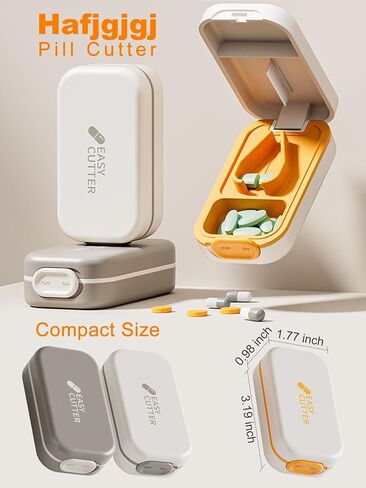 Pill Cutter Splitter for Small or Large Pills with Safety Lock - Accurate and Easy Travel-Friendly Design for Daily Use (Purple) in Saudi Arabia
