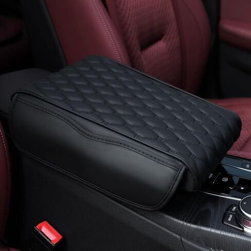 Einesin Universal Center Console Cover, with Leather Side Pockets for Car, Middle Console Cover Lid for Truck | Auto | SUV, Interior Accessories Prevent Scratching in Saudi Arabia
