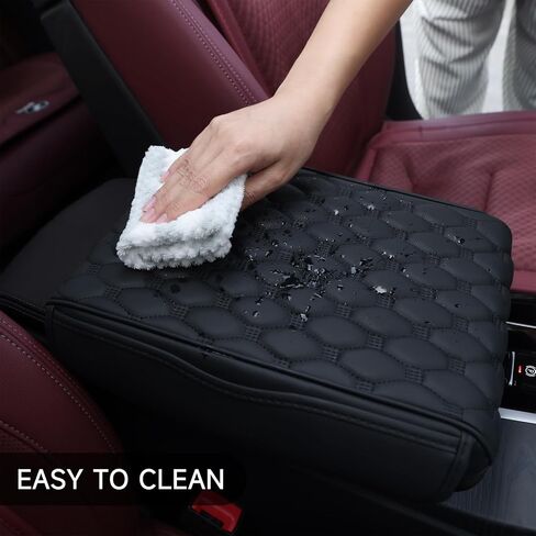 Einesin Universal Center Console Cover, with Leather Side Pockets for Car, Middle Console Cover Lid for Truck | Auto | SUV, Interior Accessories Prevent Scratching in Saudi Arabia