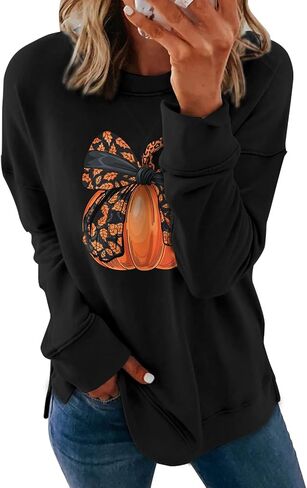Dokotoo Women's Casual Crew Neck Christmas Sweatshirt Loose Soft Long Sleeve Pullover Tops in Saudi Arabia