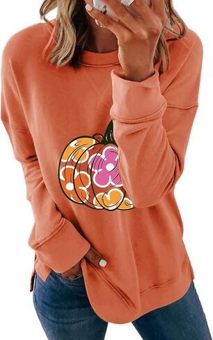 Dokotoo Women's Casual Crew Neck Christmas Sweatshirt Loose Soft Long Sleeve Pullover Tops in Saudi Arabia