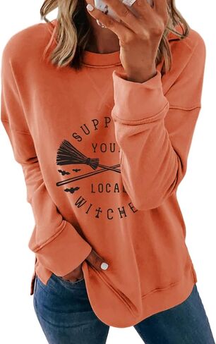 Dokotoo Women's Casual Crew Neck Christmas Sweatshirt Loose Soft Long Sleeve Pullover Tops in Saudi Arabia