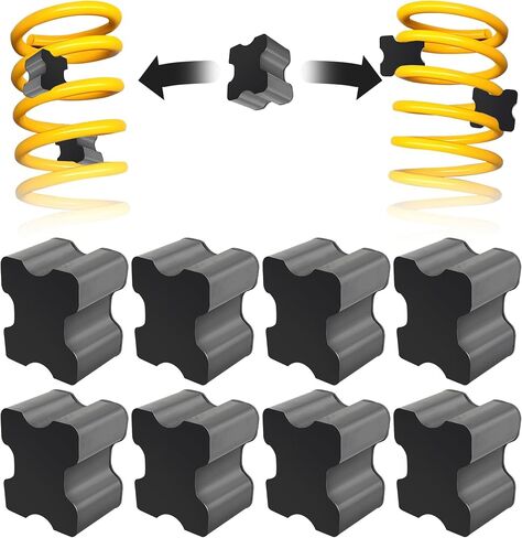 4PCS Rubber Coil Spring Spacers,Heavy Duty Front Coil Spring Booster Kit for 1" to 1.5" Coil Spring Lift,Universal Rubber Lift Blocks Car Accessories for Most Cars Trucks SUVs in Saudi Arabia