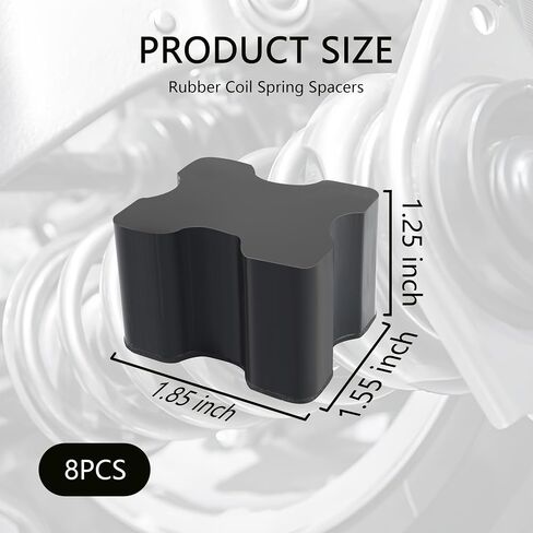 4PCS Rubber Coil Spring Spacers,Heavy Duty Front Coil Spring Booster Kit for 1" to 1.5" Coil Spring Lift,Universal Rubber Lift Blocks Car Accessories for Most Cars Trucks SUVs in Saudi Arabia
