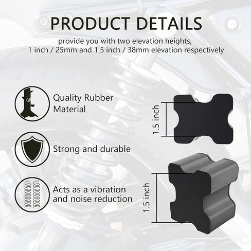4PCS Rubber Coil Spring Spacers,Heavy Duty Front Coil Spring Booster Kit for 1" to 1.5" Coil Spring Lift,Universal Rubber Lift Blocks Car Accessories for Most Cars Trucks SUVs in Saudi Arabia
