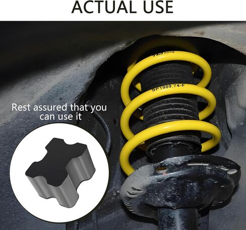 4PCS Rubber Coil Spring Spacers,Heavy Duty Front Coil Spring Booster Kit for 1" to 1.5" Coil Spring Lift,Universal Rubber Lift Blocks Car Accessories for Most Cars Trucks SUVs in Saudi Arabia