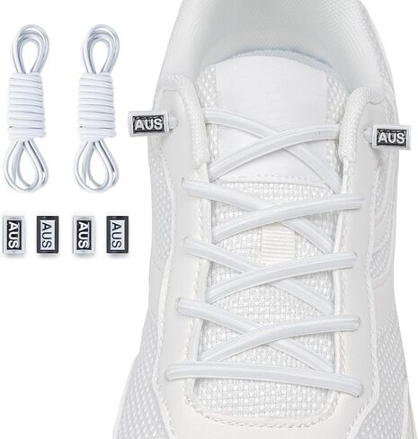 YLOKO No Tie Shoelaces - 2 Pairs Elastic Shoe Laces | No Tie Shoe Strings | Adults & Kids Replacement Shoe Laces in Kuwait