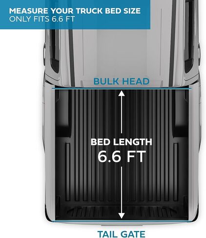 Soft Roll-Up Truck Tonneau Cover for Chevy Silverado 1500 / GMC Sierra 1500 (2014-2018) with 6.6 ft Bed Length, All-Weather Retractable Truck Bed Cover with Black Flag Graphic in Saudi Arabia