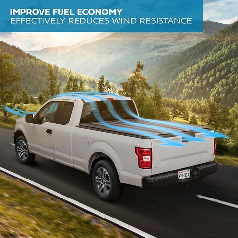 Soft Roll-Up Truck Tonneau Cover for Chevy Silverado 1500 / GMC Sierra 1500 (2014-2018) with 6.6 ft Bed Length, All-Weather Retractable Truck Bed Cover with Black Flag Graphic in Saudi Arabia