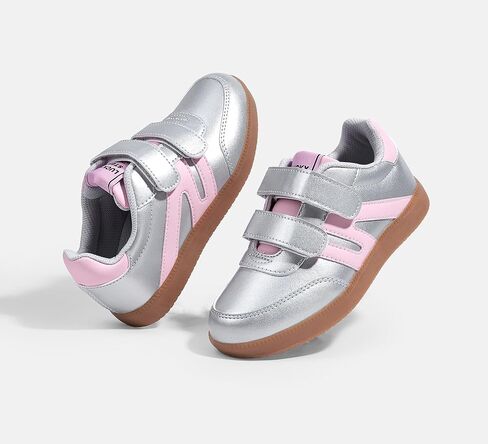 LUCKY STEP Kids Classic Retro Gum Sole Fashion Sneakers School Tennis Skate Shoes Girls Boys Hook and Loop Walking Casual Toddler Footwear Anti Slip Trainers in Saudi Arabia