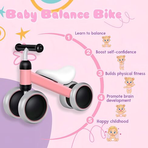 Baby Balance Bike for 6-24 Months, Perfect First Bike or Birthday Gift, Safe Riding Kids Toy for 1 Year Old Toddler, Children Walker in Saudi Arabia