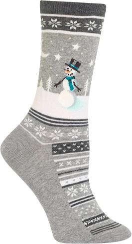 HOTSOX Womens Snowman Scene Socks 1 Pair, Womens 9-11 in Saudi Arabia