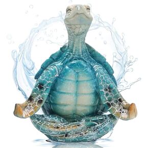 Sea Turtle Statue Meditation Yoga Decor-Turtle Meditation Yoga Decoratio-Meditation Yoga Turtle Statue -Statue Meditation Turtle Sculpture Collection,Zen Yoga Turtle Statue for Home Office Decor